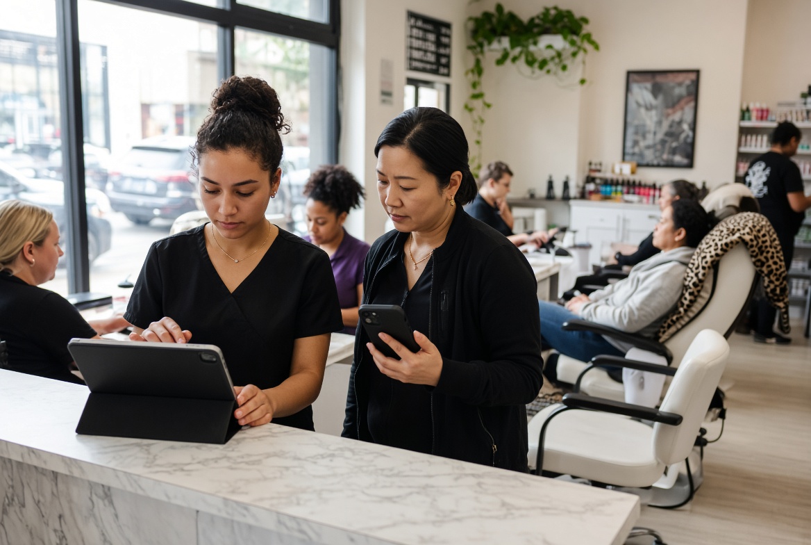 Nail salon front desk